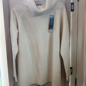 Wool/Cashmere Lauren Ralph Lauren Ivory Cowl Neck Sweater
